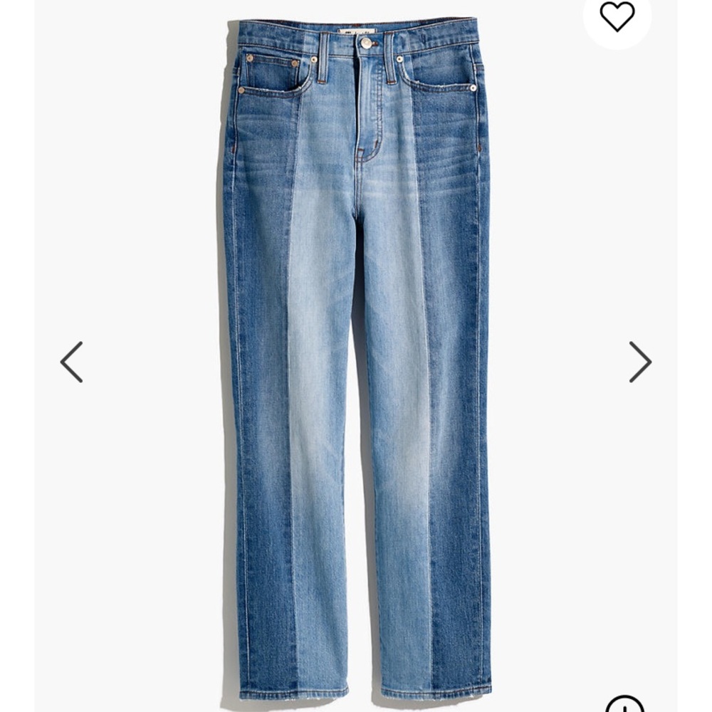 madewell two-tone jeans